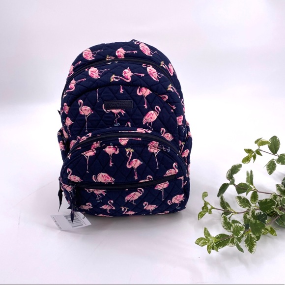 Vera Bradley Handbags - Vera Bradley Fiesta Flamingo Compact Backpack🦩